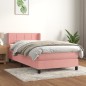 vidaXL Boxspringbett mit Matratze Rosa 80x200 cm Samt vidaXL Boxspringbett mit Matratze Rosa 80x200 cm Samt