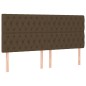 vidaXL Boxspringbett mit Matratze Dunkelbraun 200x200 cm Stoff vidaXL Boxspringbett mit Matratze Dunkelbraun 200x200 cm Stoff