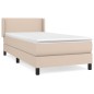 vidaXL Boxspringbett mit Matratze Cappuccino-Braun 90x190cm Kunstleder vidaXL Boxspringbett mit Matratze Cappuccino-Braun 90x190cm Kunstleder