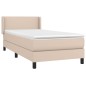 vidaXL Boxspringbett mit Matratze Cappuccino-Braun 90x190cm Kunstleder vidaXL Boxspringbett mit Matratze Cappuccino-Braun 90x190cm Kunstleder