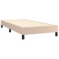 vidaXL Boxspringbett mit Matratze Cappuccino-Braun 90x190cm Kunstleder vidaXL Boxspringbett mit Matratze Cappuccino-Braun 90x190cm Kunstleder