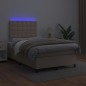 vidaXL Boxspringbett mit Matratze & LED Cappuccino-Braun 120x200cm vidaXL Boxspringbett mit Matratze & LED Cappuccino-Braun 120x200cm