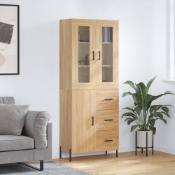 Highboard Sonoma-Eiche 69,5x34x180 cm Holzwerkstoff