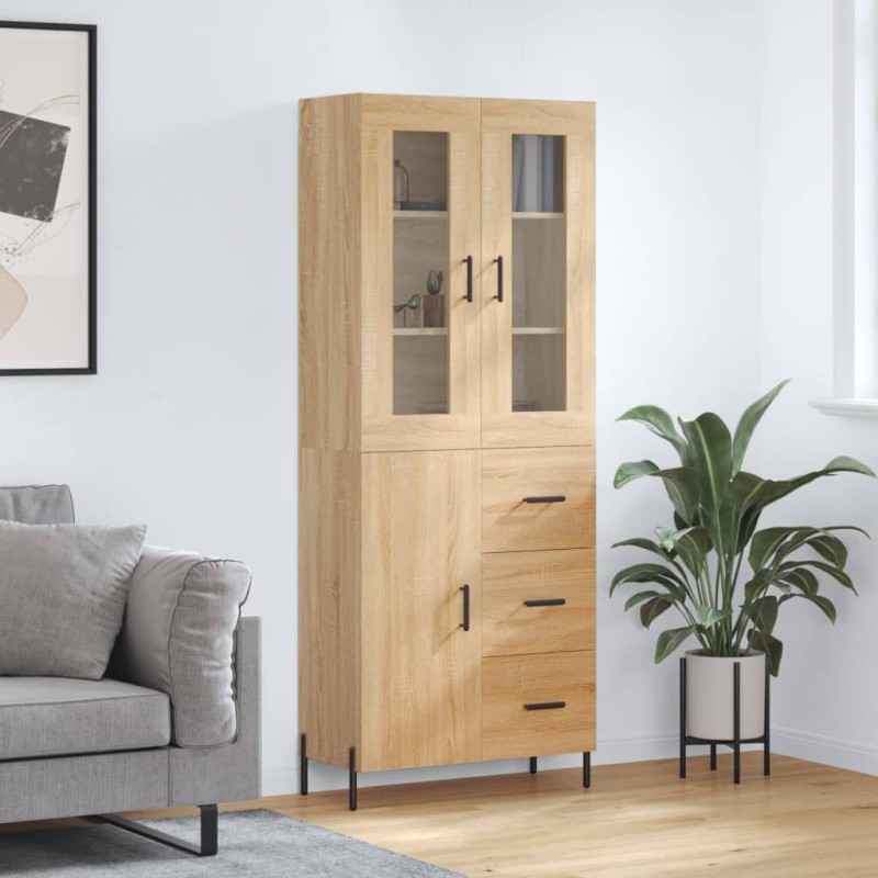 Highboard Sonoma-Eiche 69,5x34x180 cm Holzwerkstoff Highboard Sonoma-Eiche 69,5x34x180 cm Holzwerkstoff