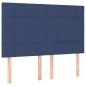vidaXL Boxspringbett mit Matratze Blau 140x200 cm Stoff vidaXL Boxspringbett mit Matratze Blau 140x200 cm Stoff