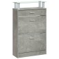 vidaXL Schuhschrank Betongrau 63x24x104 cm Holzwerkstoff vidaXL Schuhschrank Betongrau 63x24x104 cm Holzwerkstoff