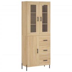 Highboard Sonoma-Eiche 69,5x34x180 cm Holzwerkstoff