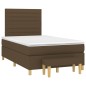 vidaXL Boxspringbett mit Matratze Dunkelbraun 120x200 cm Stoff vidaXL Boxspringbett mit Matratze Dunkelbraun 120x200 cm Stoff