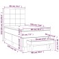 vidaXL Boxspringbett mit Matratze Creme 90x190 cm Stoff vidaXL Boxspringbett mit Matratze Creme 90x190 cm Stoff