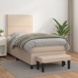vidaXL Boxspringbett mit Matratze Cappuccino-Braun 80x200cm Kunstleder vidaXL Boxspringbett mit Matratze Cappuccino-Braun 80x200cm Kunstleder
