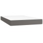 vidaXL Boxspringbett mit Matratze Grau 120x200 cm Kunstleder vidaXL Boxspringbett mit Matratze Grau 120x200 cm Kunstleder