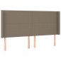 vidaXL Boxspringbett mit Matratze & LED Taupe 160x200 cm Stoff vidaXL Boxspringbett mit Matratze & LED Taupe 160x200 cm Stoff