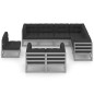 9-tlg. Garten-Lounge-Set mit Kissen Grau Kiefer Massivholz 9-tlg. Garten-Lounge-Set mit Kissen Grau Kiefer Massivholz