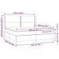 vidaXL Boxspringbett mit Matratze & LED Grau 200x200 cm Kunstleder vidaXL Boxspringbett mit Matratze & LED Grau 200x200 cm Kunstleder
