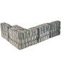 vidaXL 4-Sitzer Modularer Pouf Grau Gestreift Stoff vidaXL 4-Sitzer Modularer Pouf Grau Gestreift Stoff