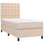 vidaXL Boxspringbett Matratze Cappuccino-Braun 100x200cm Kunstleder vidaXL Boxspringbett Matratze Cappuccino-Braun 100x200cm Kunstleder