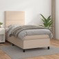 vidaXL Boxspringbett mit Matratze Cappuccino-Braun 90x190cm Kunstleder vidaXL Boxspringbett mit Matratze Cappuccino-Braun 90x190cm Kunstleder