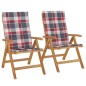 vidaXL Gartenstühle mit Kissen 2 Stk. Massivholz Teak vidaXL Gartenstühle mit Kissen 2 Stk. Massivholz Teak