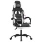 vidaXL Gaming-Stuhl mit Fußstütze Schwarz und Weiß Kunstleder vidaXL Gaming-Stuhl mit Fußstütze Schwarz und Weiß Kunstleder