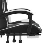 vidaXL Gaming-Stuhl mit Fußstütze Schwarz und Weiß Kunstleder vidaXL Gaming-Stuhl mit Fußstütze Schwarz und Weiß Kunstleder