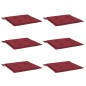 vidaXL Gartenstuhl-Kissen 6 Stk. Weinrot 40x40x3 cm Oxford-Gewebe vidaXL Gartenstuhl-Kissen 6 Stk. Weinrot 40x40x3 cm Oxford-Gewebe