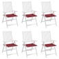 vidaXL Gartenstuhl-Kissen 6 Stk. Weinrot 40x40x3 cm Oxford-Gewebe vidaXL Gartenstuhl-Kissen 6 Stk. Weinrot 40x40x3 cm Oxford-Gewebe