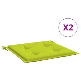 vidaXL Gartenstuhl-Kissen 2 Stk. Knallgrün 50x50x3 cm Oxford-Gewebe