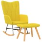 vidaXL Schaukelsessel mit Hocker Senfgelb Stoff vidaXL Schaukelsessel mit Hocker Senfgelb Stoff