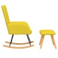 vidaXL Schaukelsessel mit Hocker Senfgelb Stoff vidaXL Schaukelsessel mit Hocker Senfgelb Stoff