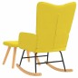 vidaXL Schaukelsessel mit Hocker Senfgelb Stoff vidaXL Schaukelsessel mit Hocker Senfgelb Stoff