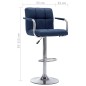 vidaXL Barhocker Blau Stoff vidaXL Barhocker Blau Stoff