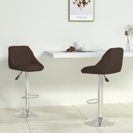 vidaXL Barhocker 2 Stk. Braun Kunstleder 