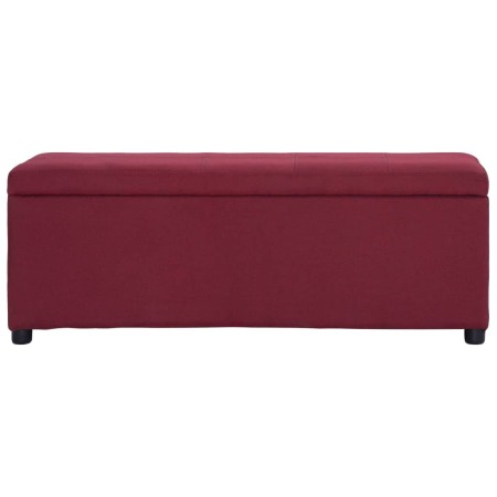 vidaXL Bank mit Staufach 116 cm Weinrot Polyester 