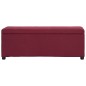 vidaXL Bank mit Staufach 116 cm Weinrot Polyester vidaXL Bank mit Staufach 116 cm Weinrot Polyester