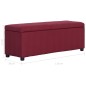 vidaXL Bank mit Staufach 116 cm Weinrot Polyester vidaXL Bank mit Staufach 116 cm Weinrot Polyester