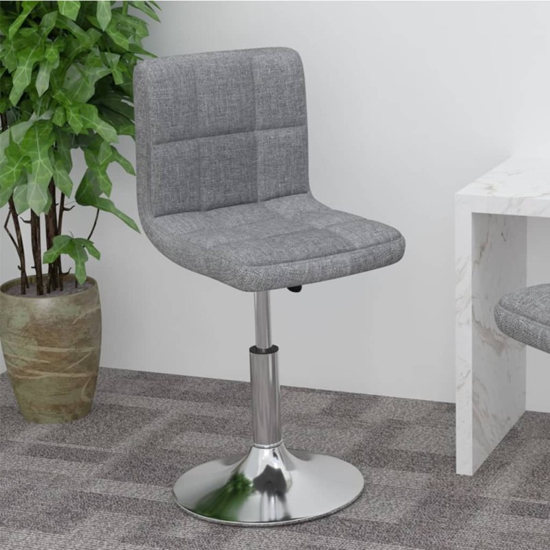 vidaXL Drehbarer Barhocker Hellgrau Stoff vidaXL Drehbarer Barhocker Hellgrau Stoff