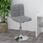 vidaXL Drehbarer Barhocker Hellgrau Stoff vidaXL Drehbarer Barhocker Hellgrau Stoff