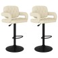 vidaXL Barhocker 2 Stk. Creme Stoff vidaXL Barhocker 2 Stk. Creme Stoff