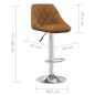 vidaXL Barhocker Braun Samt vidaXL Barhocker Braun Samt