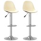 vidaXL Barhocker 2 Stk. Creme Stoff vidaXL Barhocker 2 Stk. Creme Stoff