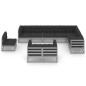 10-tlg. Garten-Lounge-Set mit Kissen Grau Kiefer Massivholz 10-tlg. Garten-Lounge-Set mit Kissen Grau Kiefer Massivholz