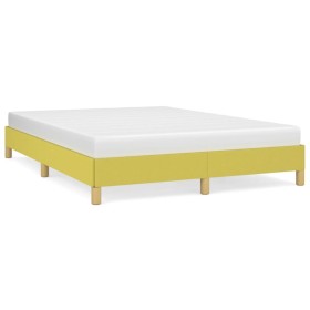 vidaXL Bettgestell ohne Matratze Grün 160x200 cm Stoff