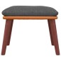 vidaXL Fußhocker Dunkelgrau 45x29,5x35 cm Stoff und Kunstleder vidaXL Fußhocker Dunkelgrau 45x29,5x35 cm Stoff und Kunstleder