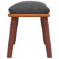vidaXL Fußhocker Dunkelgrau 45x29,5x35 cm Stoff und Kunstleder vidaXL Fußhocker Dunkelgrau 45x29,5x35 cm Stoff und Kunstleder