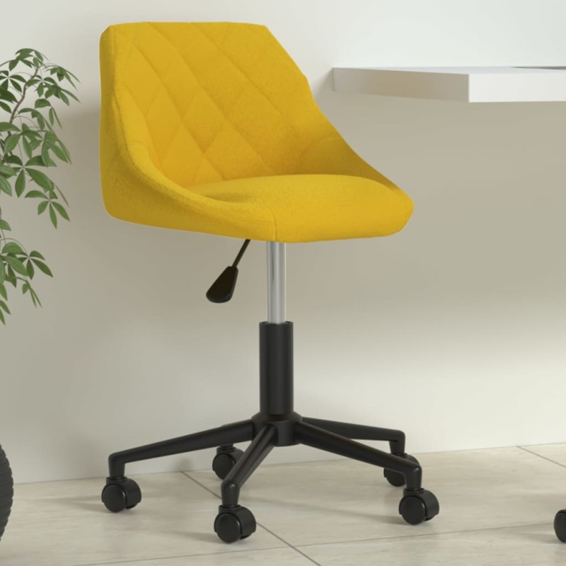 vidaXL Bürostuhl Drehbar Senfgelb Samt vidaXL Bürostuhl Drehbar Senfgelb Samt