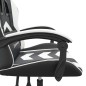 vidaXL Gaming-Stuhl Drehbar Schwarz und Weiß Kunstleder vidaXL Gaming-Stuhl Drehbar Schwarz und Weiß Kunstleder