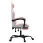 vidaXL Gaming-Stuhl mit Fußstütze Drehbar Weiß & Rosa Kunstleder vidaXL Gaming-Stuhl mit Fußstütze Drehbar Weiß & Rosa Kunstleder