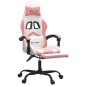 vidaXL Gaming-Stuhl mit Fußstütze Drehbar Weiß & Rosa Kunstleder vidaXL Gaming-Stuhl mit Fußstütze Drehbar Weiß & Rosa Kunstleder