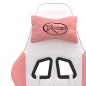 vidaXL Gaming-Stuhl mit Fußstütze Drehbar Weiß & Rosa Kunstleder vidaXL Gaming-Stuhl mit Fußstütze Drehbar Weiß & Rosa Kunstleder