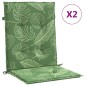 vidaXL Niedriglehner-Auflagen 2 Stk. Blattmuster Stoff vidaXL Niedriglehner-Auflagen 2 Stk. Blattmuster Stoff
